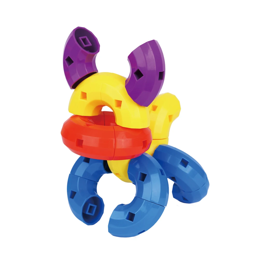 45pcs abs 玩具块塑料块儿童玩具五颜六色的积木为孩子