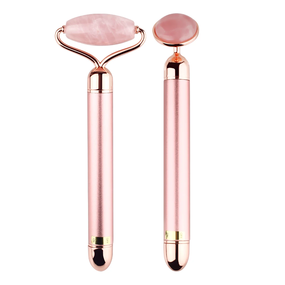 

Skin Care Tool Blood Circulation Massage Gun Rose Quartz Facial Jade Roller