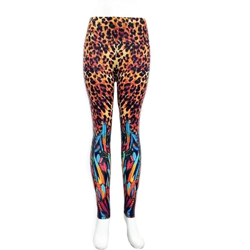 

Customizd digital printing logo leopard ladies sexy hip lift sports gym yoga suit yoga pants for wholesale