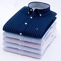 

100% Cotton Oxford Shirts Men's Long Sleeve Casual Slim Fit Shirts