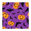 Wholesale Orange Pumpkin And Flying Bat Printed Halloween Organza Fabric For Halloween Gift Packing