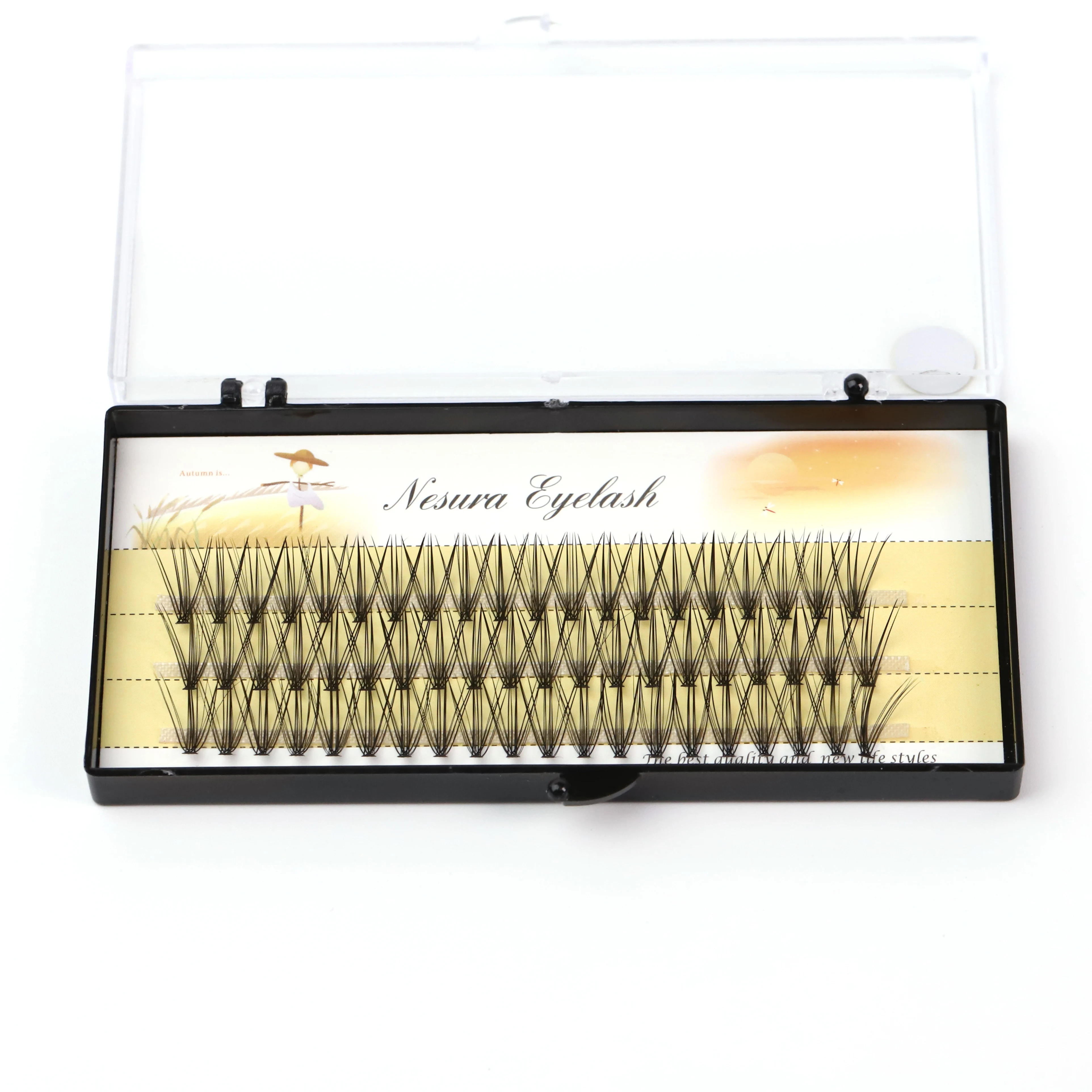 

premade 10d volume fans cashmere individual bottom lashes with with regular box