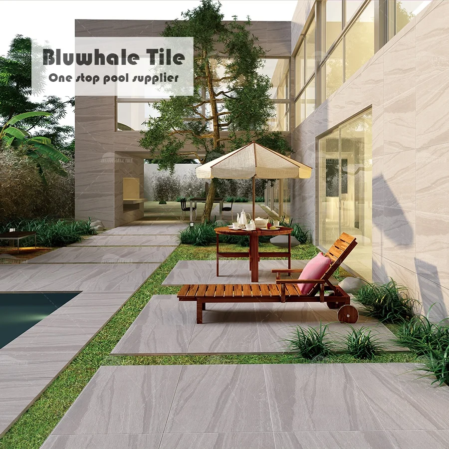 

R10 Matte Anti Slip Design 1cm 2cm Thick 10mm 20mm Thickness Paver Outdoor New Pool Deck Porcelain Floor Tiles For Hotel Project