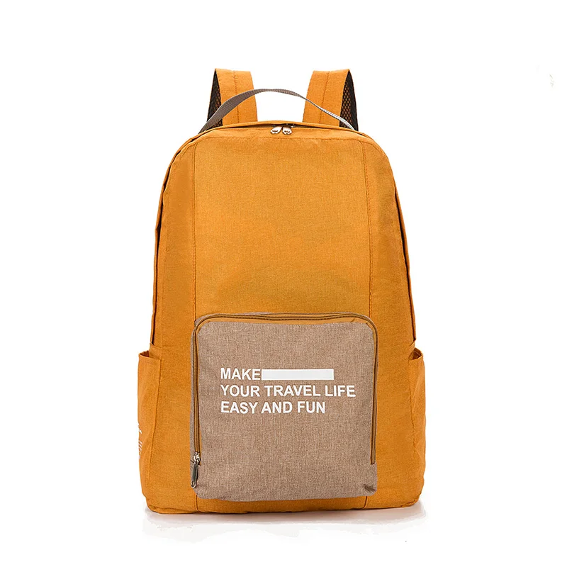 

2020 Lightweight Waterproof Cationic Casual Folding College Shoulder Bag Travel Backpack, Navy blue / black / gray / yellow