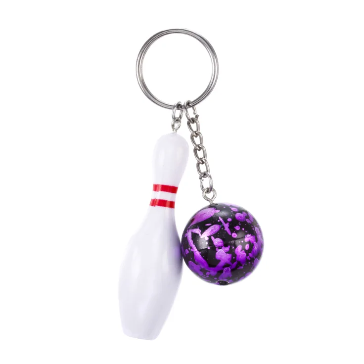 

factory direct sales Creative bowling set key chain key ring pendant sporting goods drop shipping TP-22084, Custom color or as photos