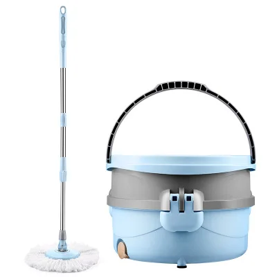 

LJJZH390 360 rotation household hand-free Self-washed mop with 2 mop pads Adjustable Handle Mop and bucket set