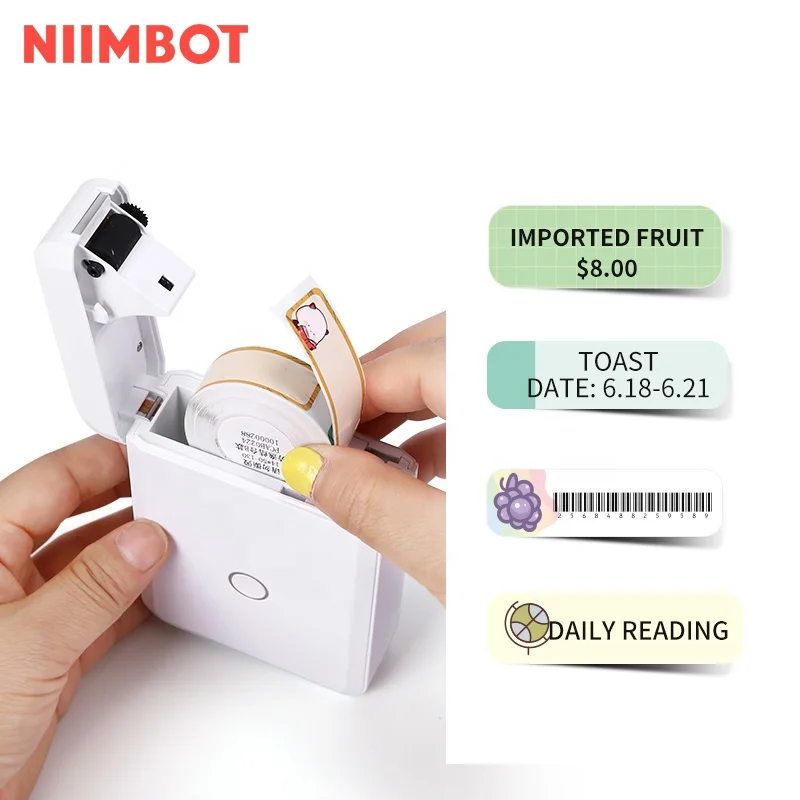 

Niimbot D110 Hot Sell 2021 Family Helper Thermal Logo Label Printer 30-60mm/s Fast 15mm Portable Printer Thermal Roll Paper /