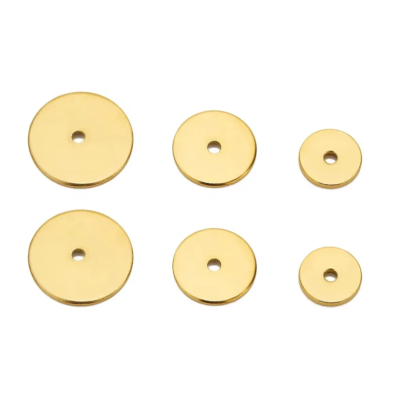 

20pcs Stainless Steel Round Spacers Loose Beads for DIY Findings Jewelry Connectors Making Accessories Wholesale