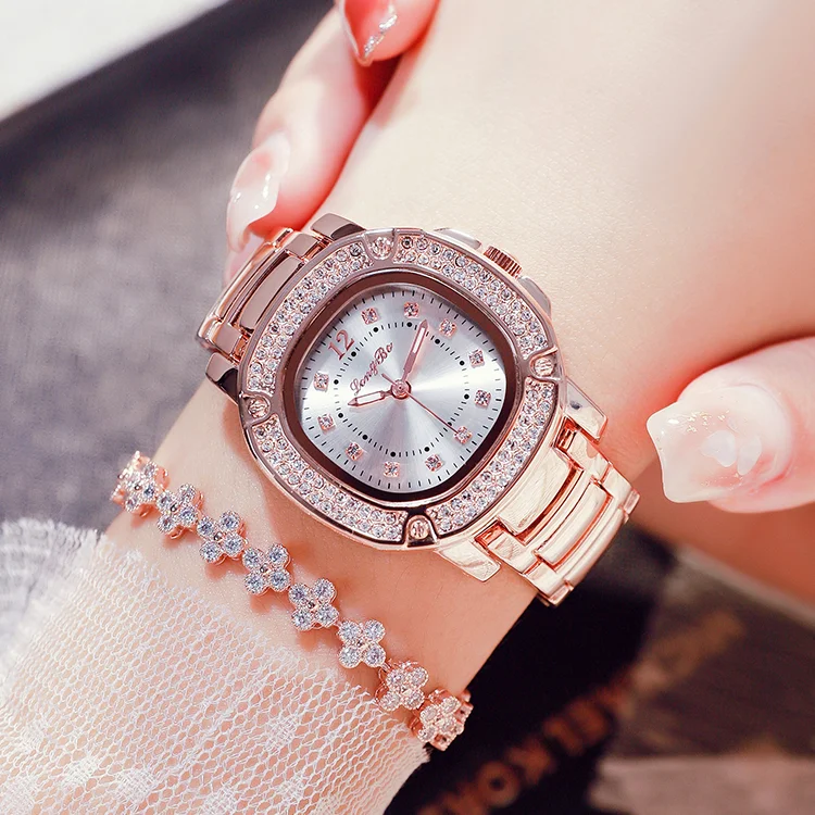 

LONGBO 83165 new square quartz women's waterproof alloy watch, 2 color