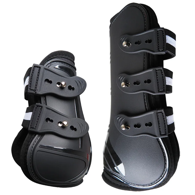 

PU Shell Front Back Leg Guard Horse Leg Boot Wrap