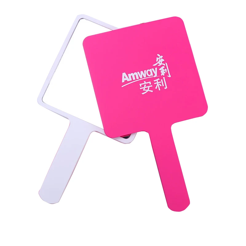 

Small Size Plastic Square Hand Mirror Personalized Custom LOGO UV Printing Cosmetic Makeup Mini Handheld Mirror, Choose