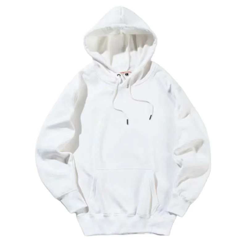 

2020 new arrivals Men Autumn Winter Hooded Street Long Sleeve loose Solid Color Hooded Casual Tops White Men's Hoodies, Customized color