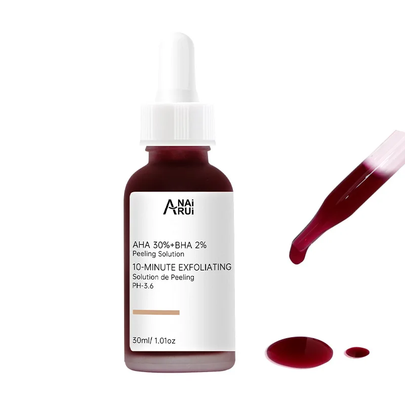 

OEM/ODM AHA 30% BHA 2% Peeling Solution Anti Acne effective skin repair Facial Serum