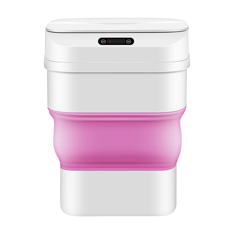 

Guaranteed Quality Unique Smart Folding Home Sensitive Sensing Trash Can, Blue, pink