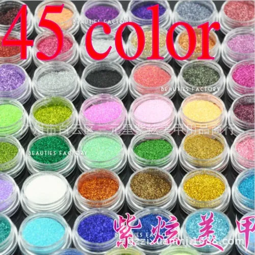 

45 Colors Mixed Nail Art Glitter Kit Nail Glitter Powder Decoration