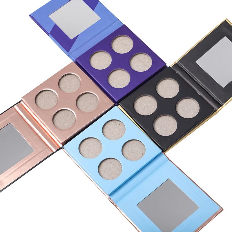 

4 color empty eye shadow palette customization, you can make your own brand eye shadow palette