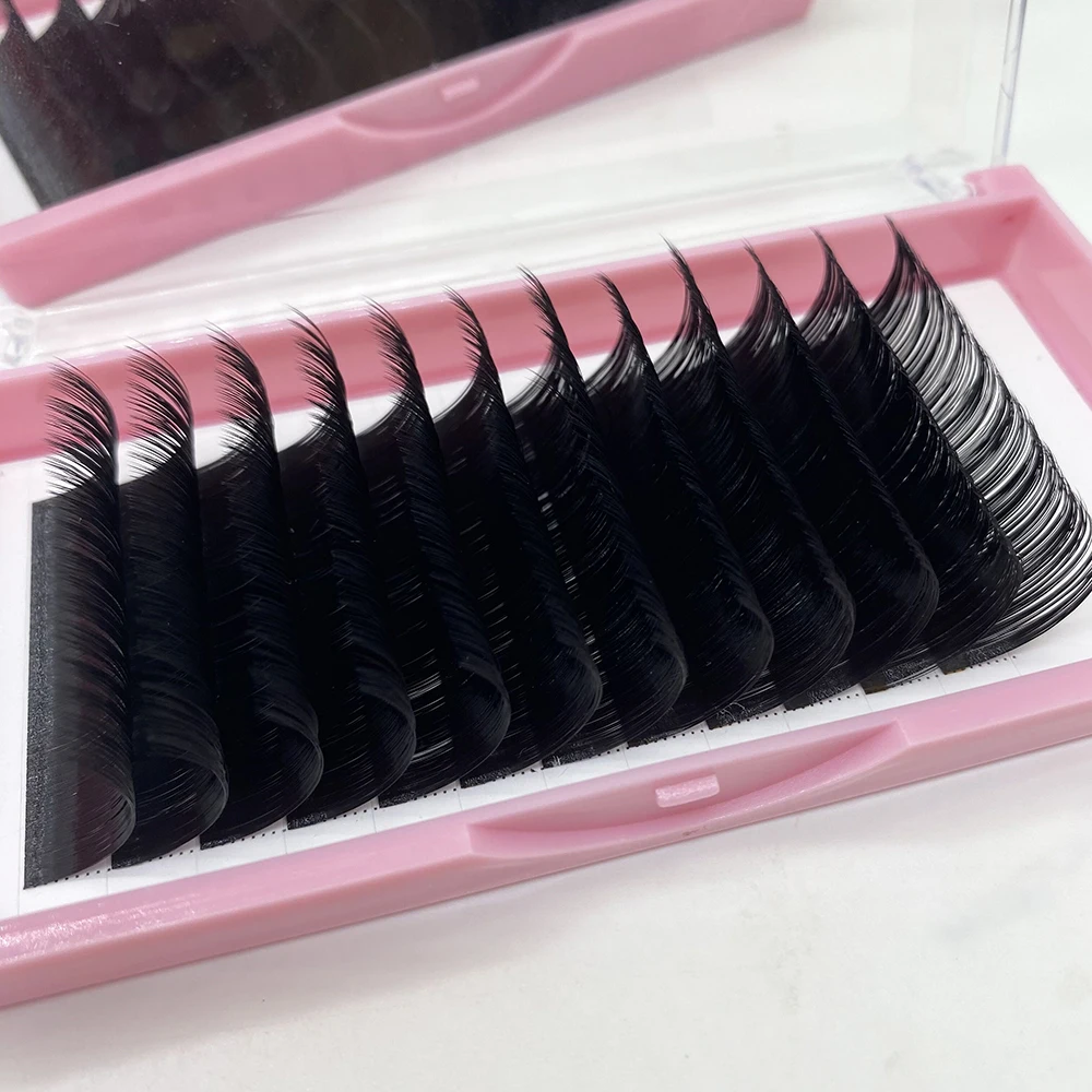 

Individual Lashes qclashes Soft C CC D DD Curl Premium Eyelash Extension 3D Silk Mink Volume Lashes, Black