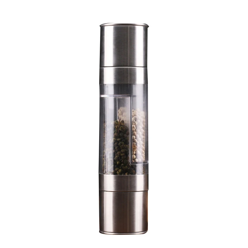 

Modern Handwork Stainless Steel Pepper Grinder and Salt Grinder with Adjustable, Silver