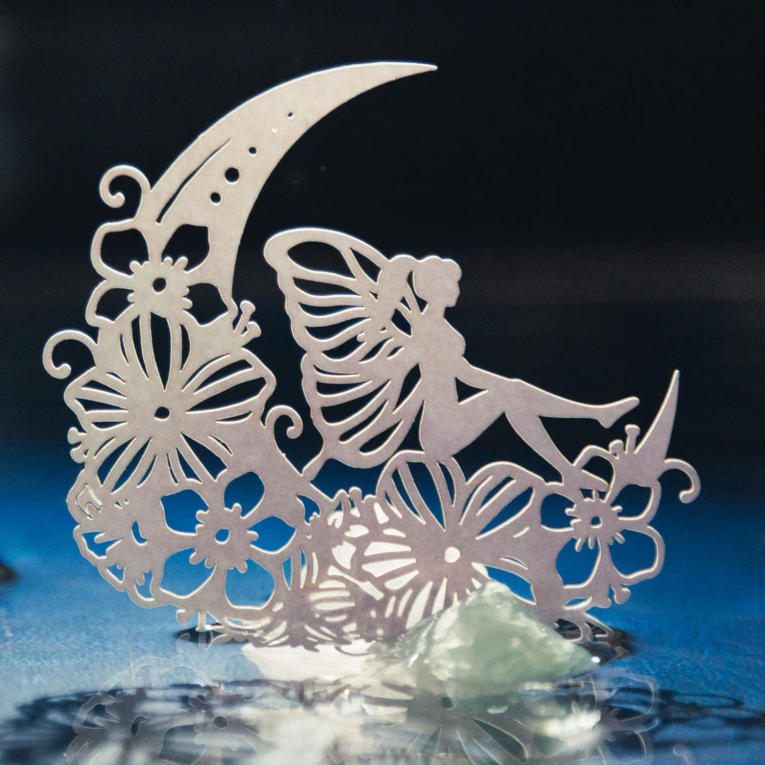 

10 Pieces/Pack Material Moon Shadow Wizard Series Moon Phase Hollow out Hand Account DIY Decoration Base into 6Models