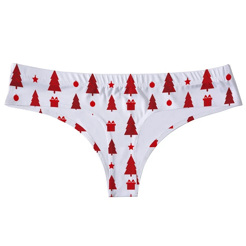 

Factory High Quality custom 3d print snow super soft ladies sexy thong panties women, Various color