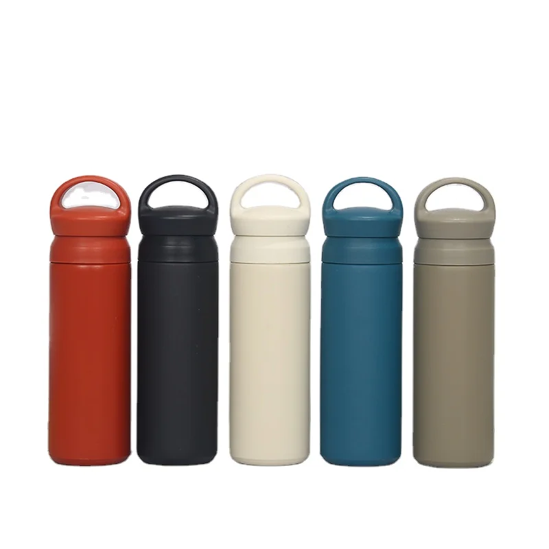 

Japanese Style 18 oz kintos double wall tea thermos bottle stainless steel insulated water bottle flask with handle lid, Customized color