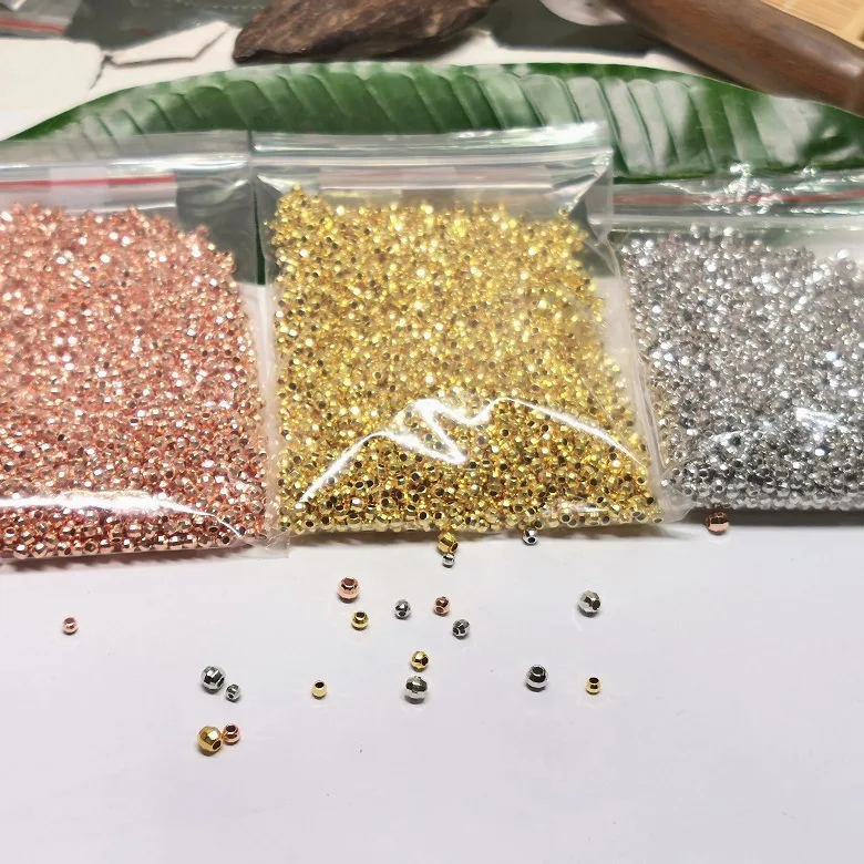 

IDiy Jewellery making Oxidised crimp bulk 925 silver faceted micro end bead cover bangle jewelry beads and charms