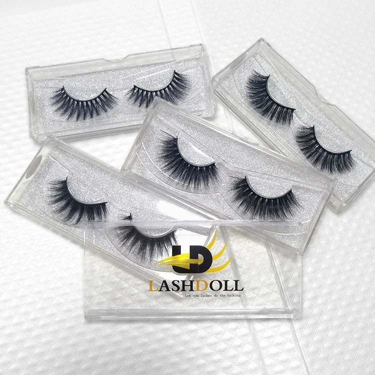 

Hot Selling Silk 3d Lashes 100% Handmade Faux Mink Lashes Private Label Wholesale Eyelashes Vegan Vendor, Natural black