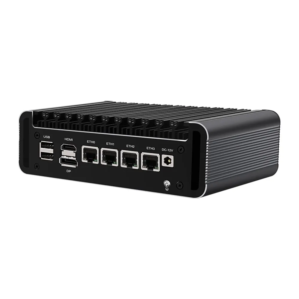 

2022 Hot Selling Intel Celeron N5105 Business Mini Pc With 4 Lan 4 Usb TF Card Slot Wins10 Computer