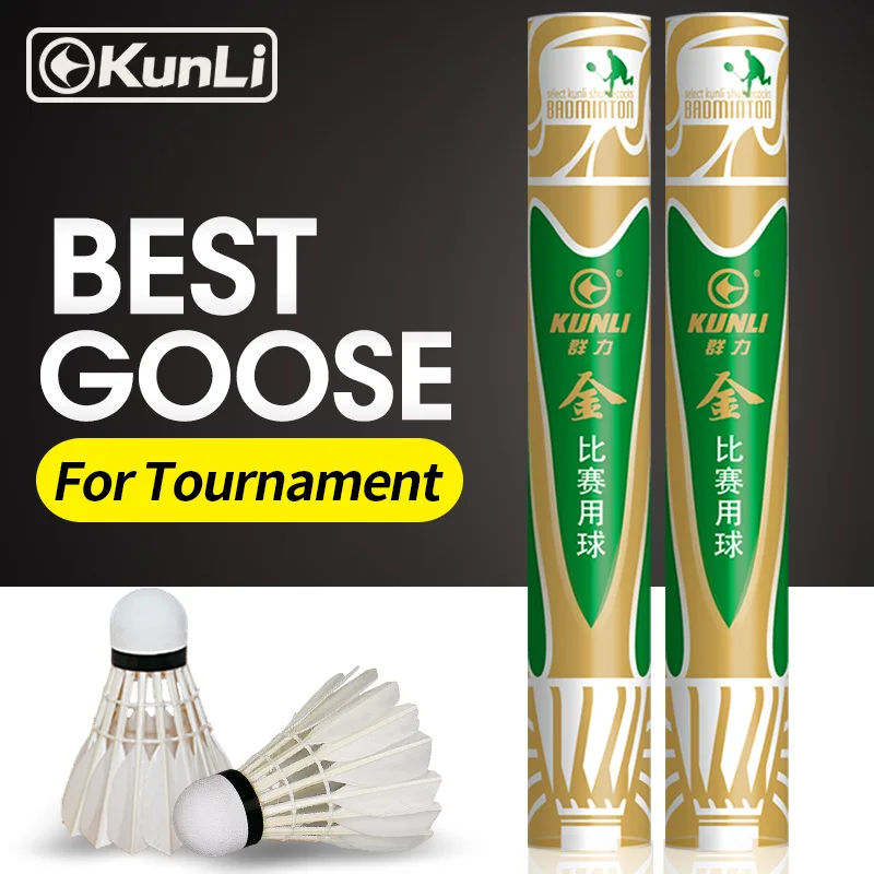 

KUNLI KL-gold 3 white all-around northeast goose feather badminton for competition