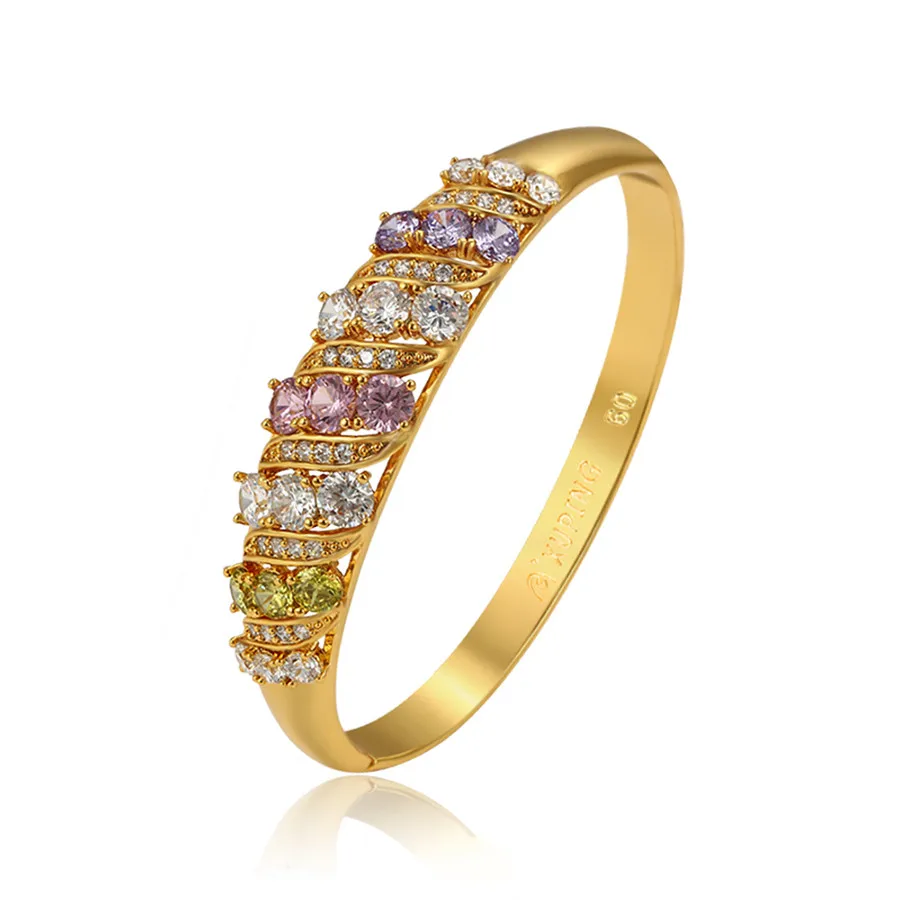 

A00551407 xuping jewelry Dubai Charm Exquisite Luxury High Quality Colored Diamond Ladies bangle