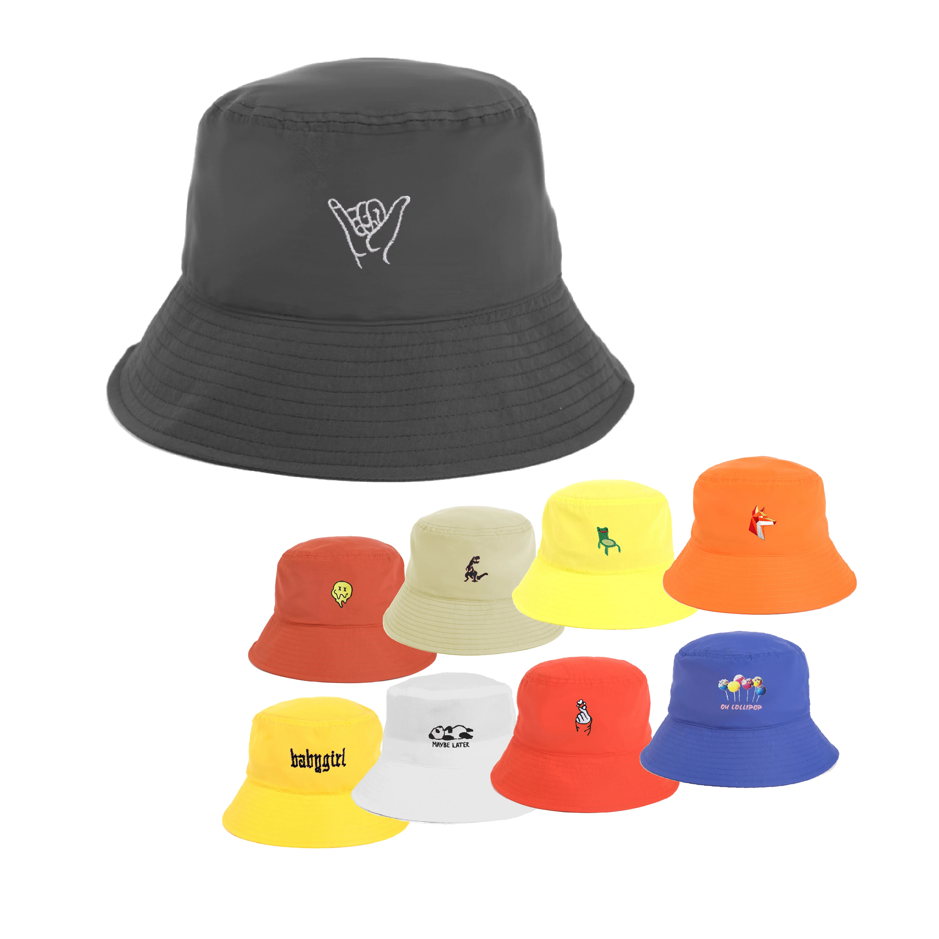 

Wholesale Custom Logo Mens Water Proof 100% Nylon Bucket Hat Manufacture