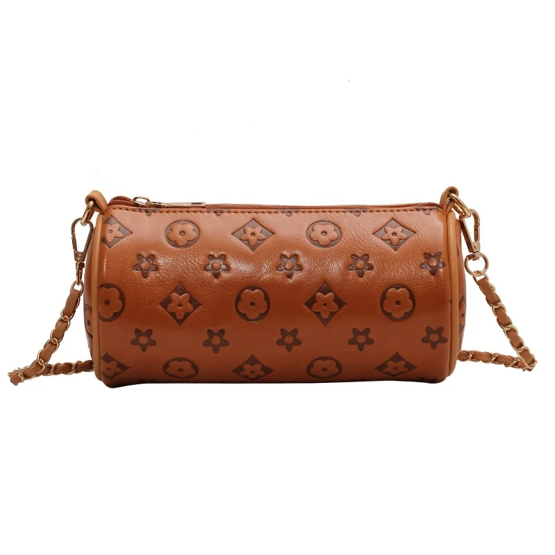 

embossed cylinder bag bag cross-body bag for women, 4 colors