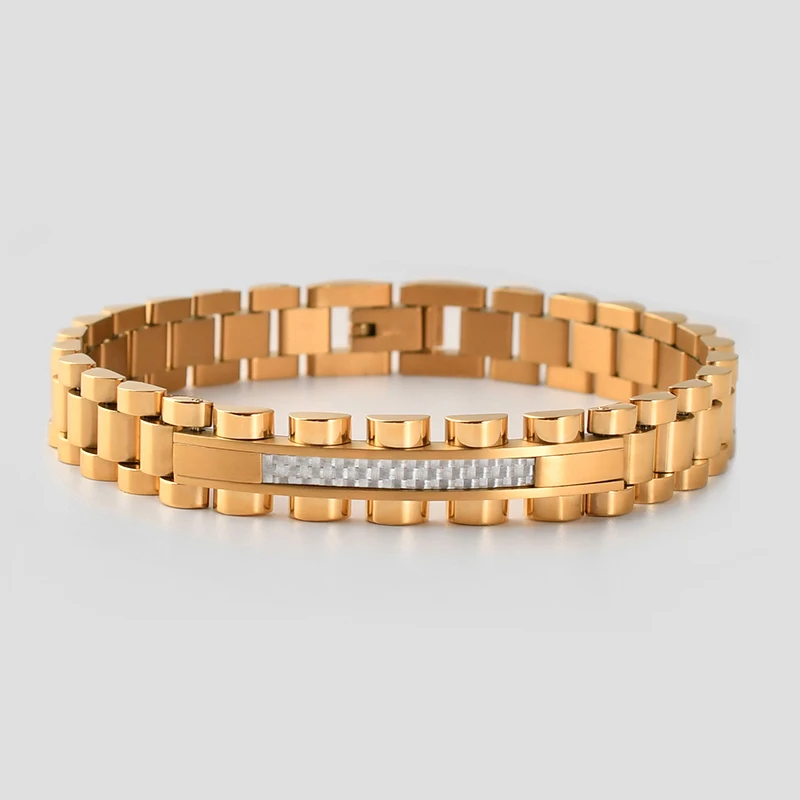 

F259 Charm Charming Watch Knot Bracelet Cuff With Charm And Gold Plated Stainless Steel Bangle Bracelet Jewelry