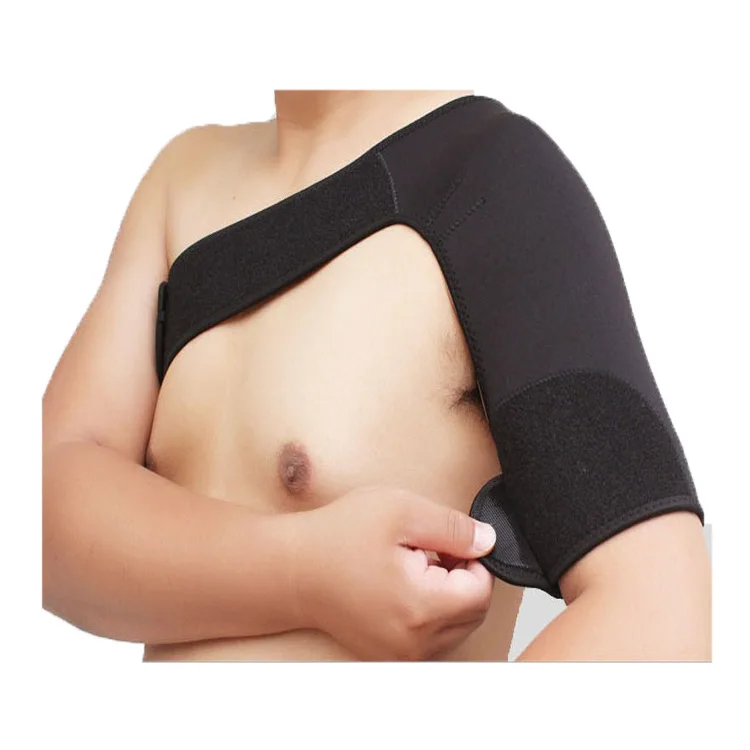 

High Quality Custom Support Belt Pressure Pad Adjustable Compression Shoulder Brace, Black