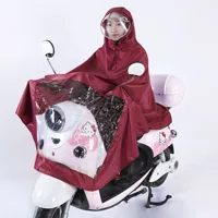 

High quality different color polyester rain poncho adult reusable raincoat bike