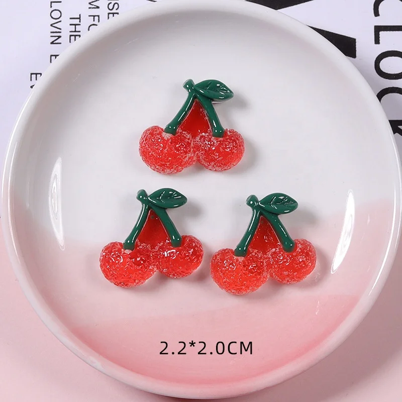 

Paso Sico Clear Jelly Sugar Resin Fruit Cherry Carrot Pineapple Crafts Kawaii DIY 3D Nail Art Creative Decoration Charms