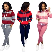 

Hot selling WA8848 casual pants and hoodies two piece set women clothing