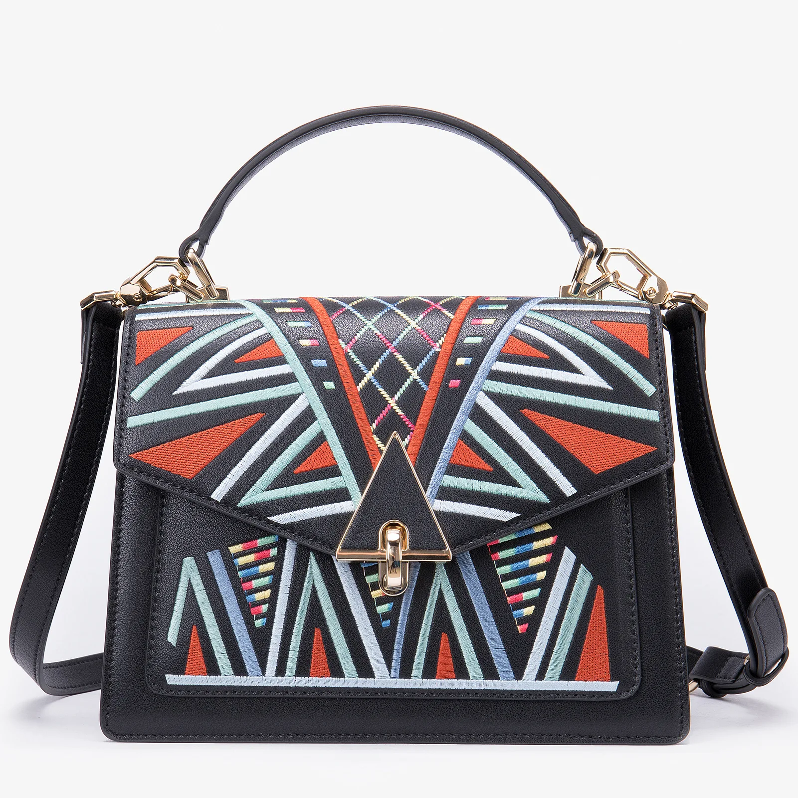 

2022 national style genuine leather sling bags women handbags ladies luxury shoulder embroidery women messenger bags, Black,blue,pink,white,pumpkin or as your request
