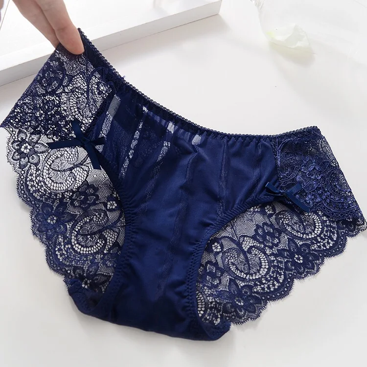 

Lace Panties Cozy Lingerie Tempting Pretty Briefs High Quality Cotton Low Waist Cute Women Underwear