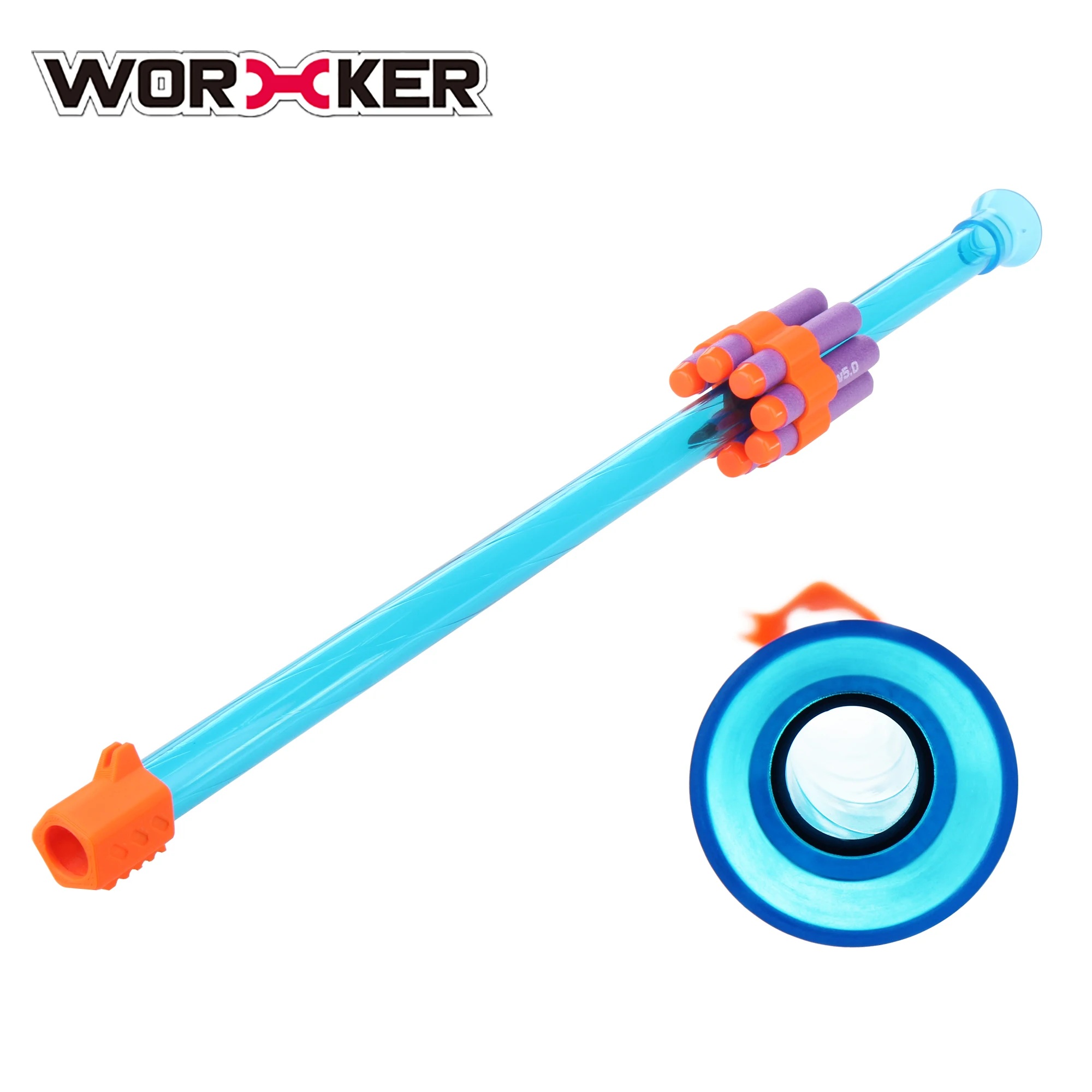 Worker Mod 50cm Blow Scar barrel Shooting Darts by Mouth Funny Toy for Nerf Dart 
