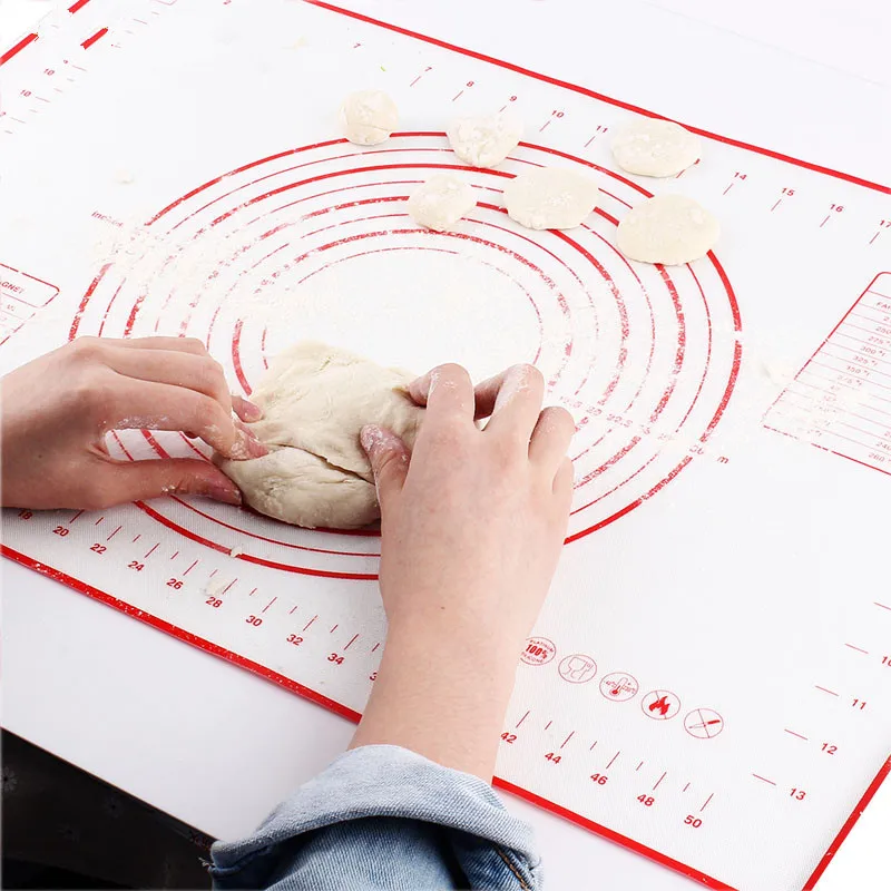 

Silicone Baking Mats Sheet Pizza Dough Non-Stick Maker Holder Pastry Kitchen Gadgets Cooking Tools Utensils Bakeware Accessories