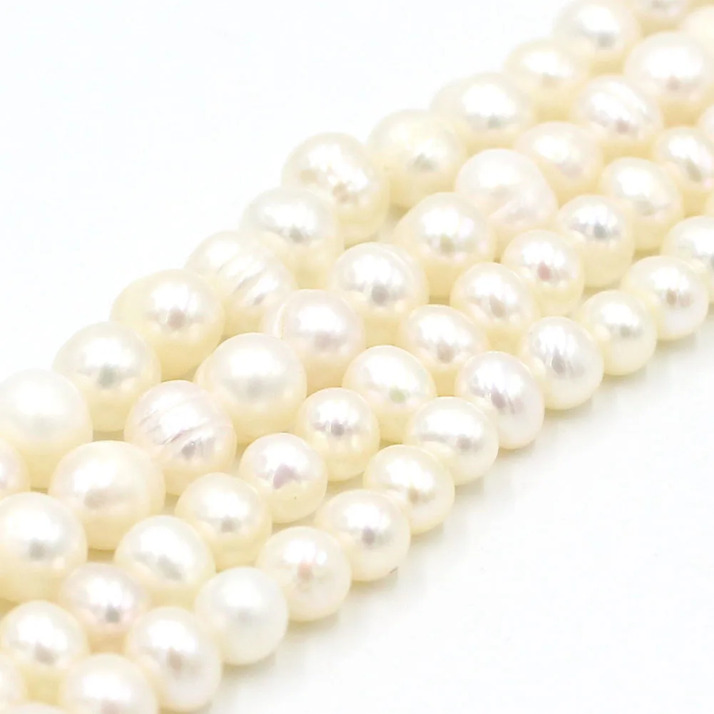 

Wholesale A+ Freshwater Pearl Beads 5-6mm White Pearls Beads For Jewelry Making DIY