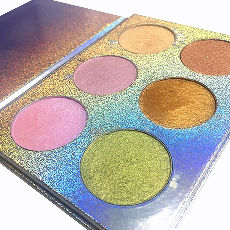 

Makeup Pressed Powder Highlighter Palette 6 Colors Waterproof Highlighter Palette, 6 color highlighter palette