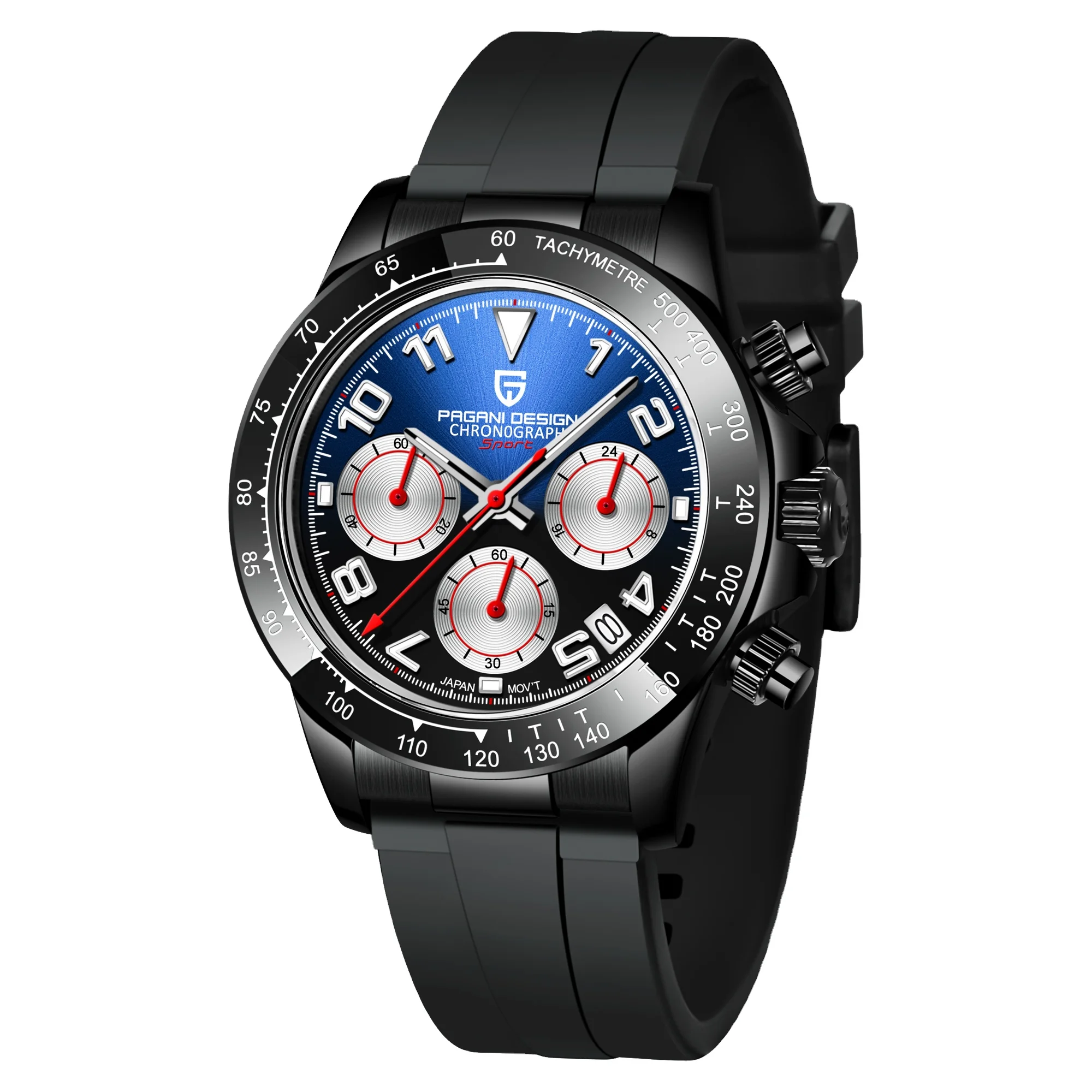 

2021 Top Luxury Brand PAGANI DESIGN Watch Quartz Watch for Men Stainless Steel Waterproof VK63 Chronograph Clock reloj hombre, Shown