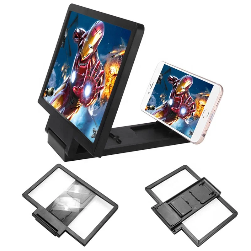

NEW 3D Screen Amplifier Mobile Phone Magnifying HD Stand For Video Folding Screen Enlarged Eyes Protection Holder Folding Stand, Customized color