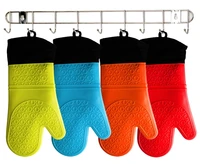 

Non-stick Silicone Rubber Cotton Oven Cooking Gloves Long Sleeve Kitchen Gloves Oven Mitt