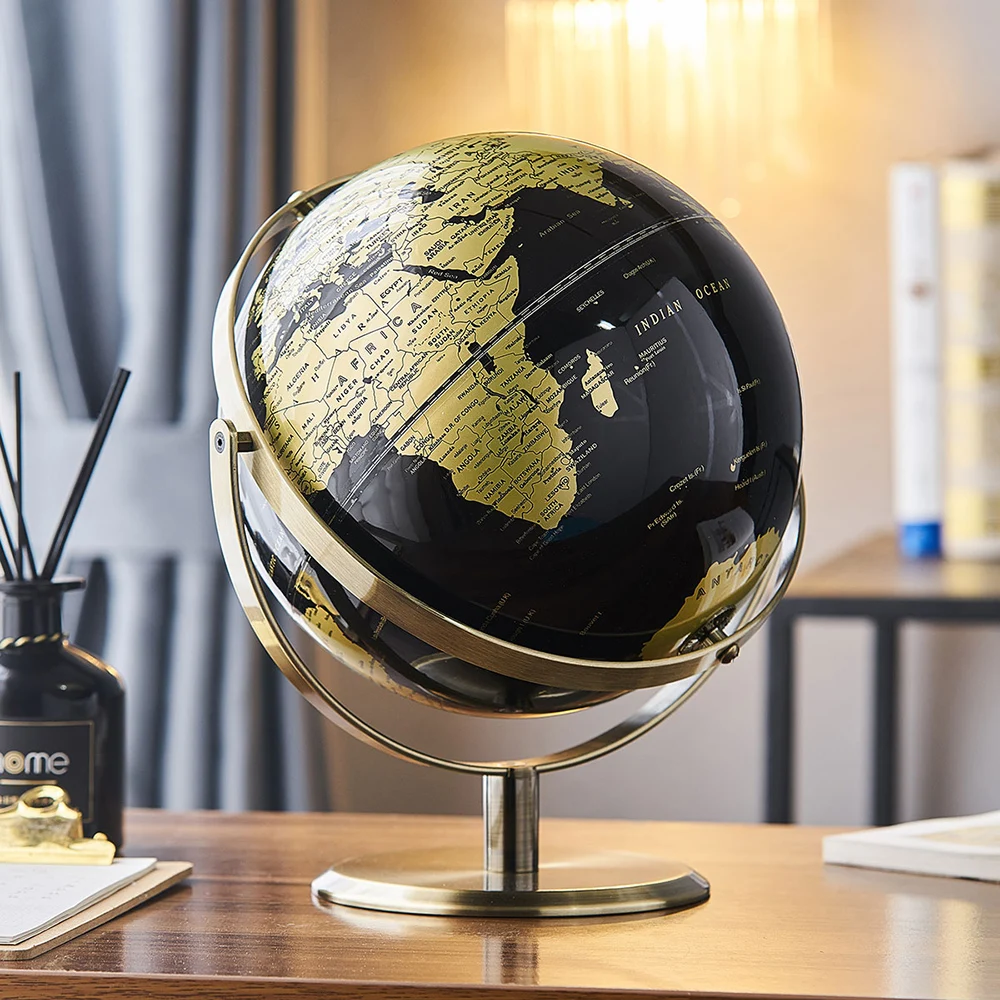 

Rotating Globe Sculpture Decoration Crafts Student Gifts Nordic Style Bedroom Living Room Office Decoration Home Decoration