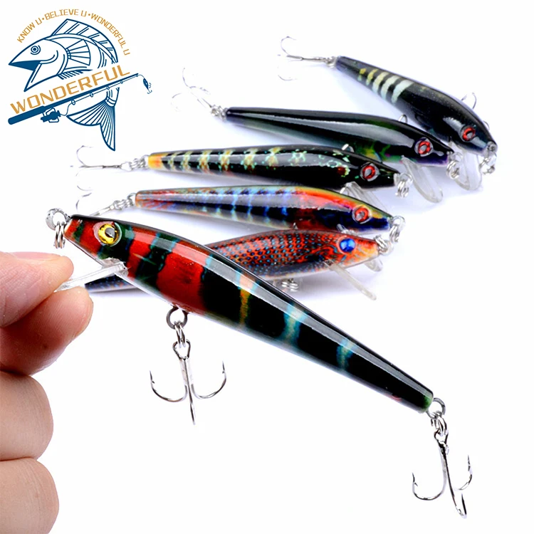 

High Quality 8.3g 90mm Plastic Hard Bionic Freshwater 3D Eyes Diving 90cm Wobblers Painting Minnow Fishing Lure