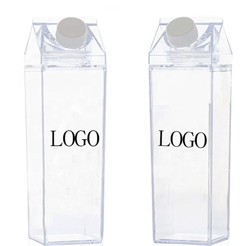 

Popular Rectangle 500ml Clear Juice Plastic Cartoon Water Bottle For Milk, Customized color acceptable