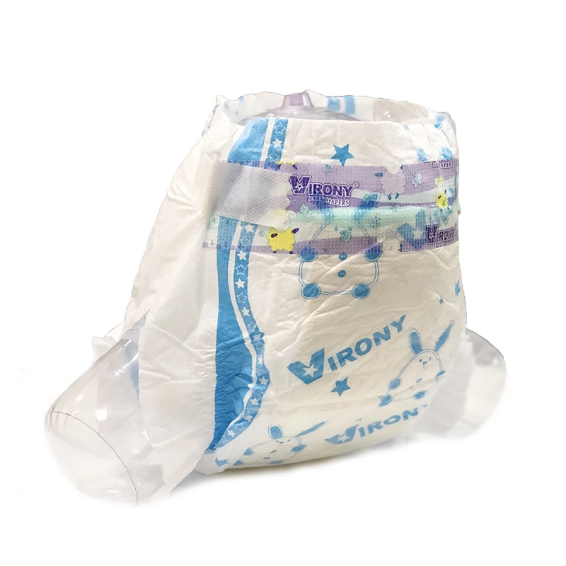 Elastic Ears Soft Organic Bamboo Disposable Baby Diaper Wholesale In